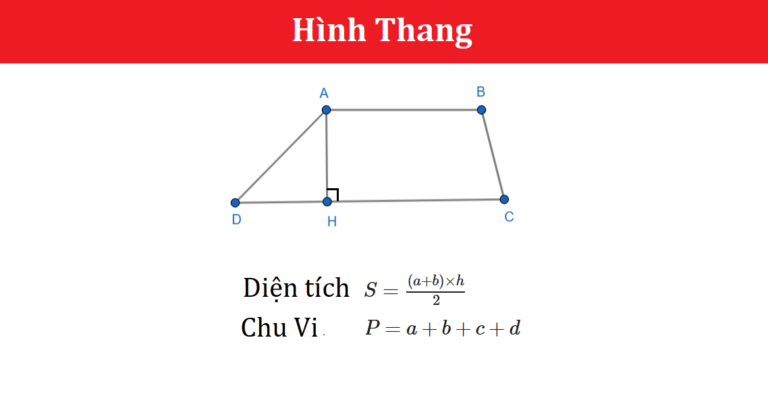 Công thức tính diện tích hình thang